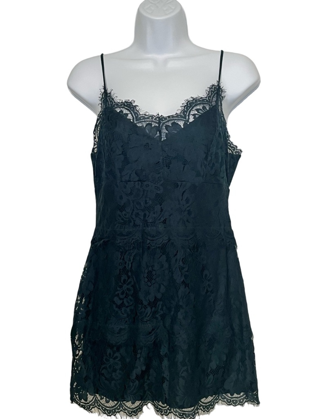 Topshop PETITE Green Lace Mini Dress Slip